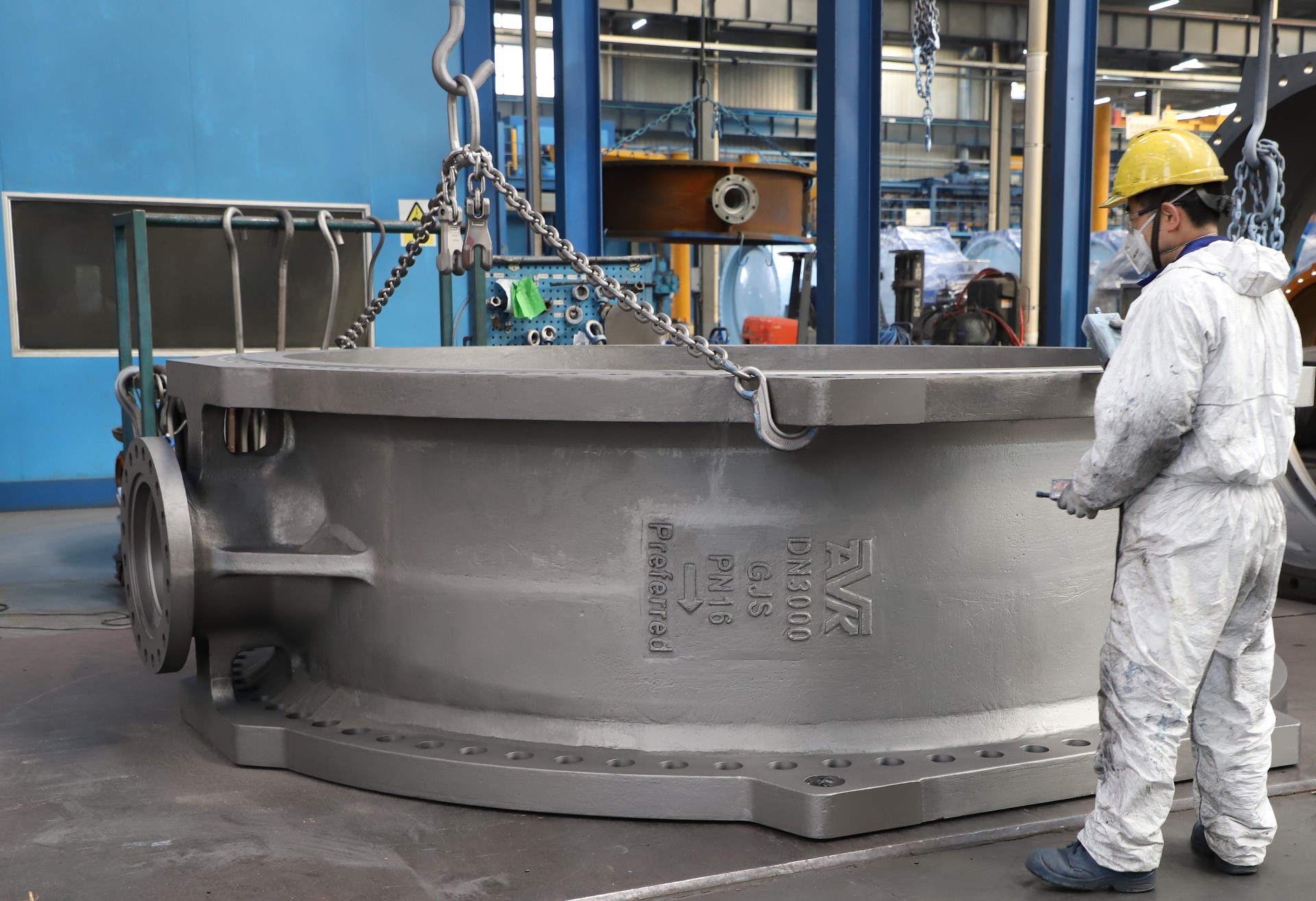 Biggest valve ever produced at AVK Anhui - DN3000 for water supply installation