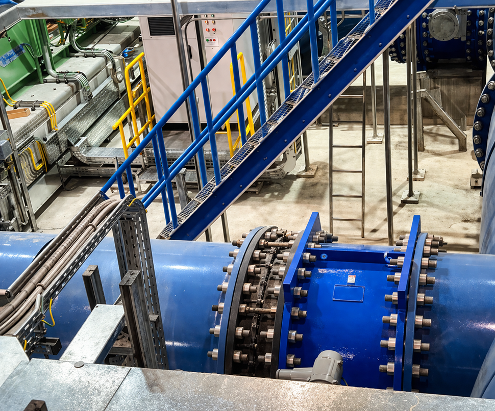 AVK butterfly valve installed in a large-scale water infrastructure pipeline highlighting robust design and industrial application