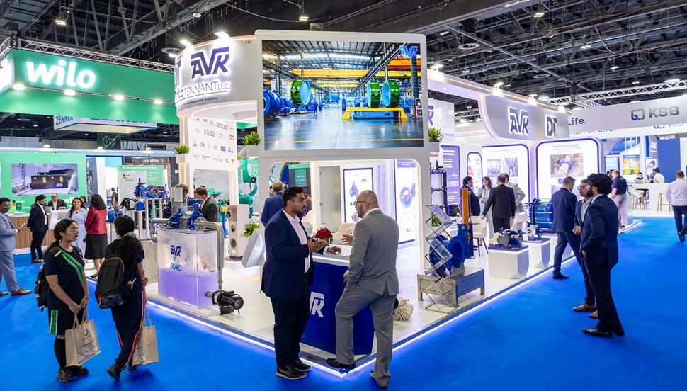 AVK water and wastewater products on display at WETEX 2025, featuring smart control valves and pipeline solutions 